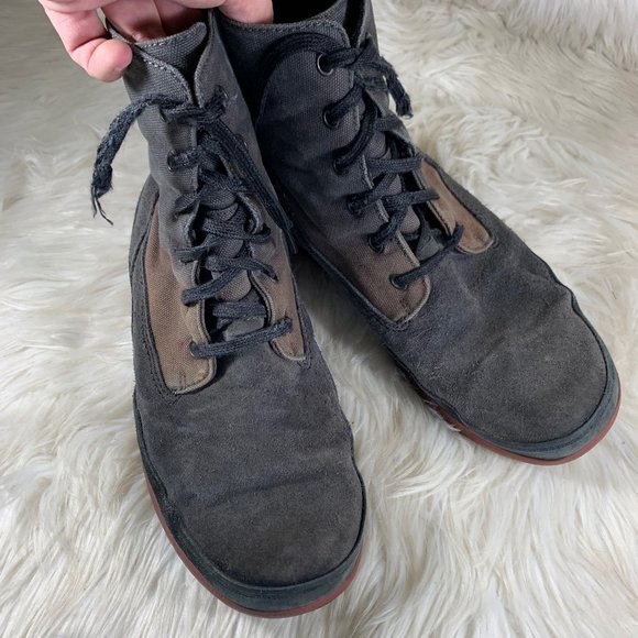 Sorel Grey Canvas Military Boots Size 11 Lace Up - Picture 3 of 5